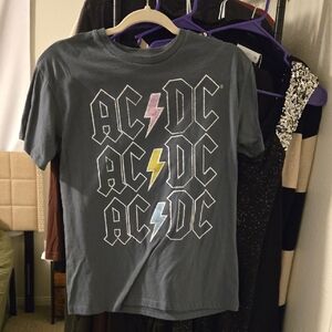 AC/DC Charcoal Gray Logo Tee